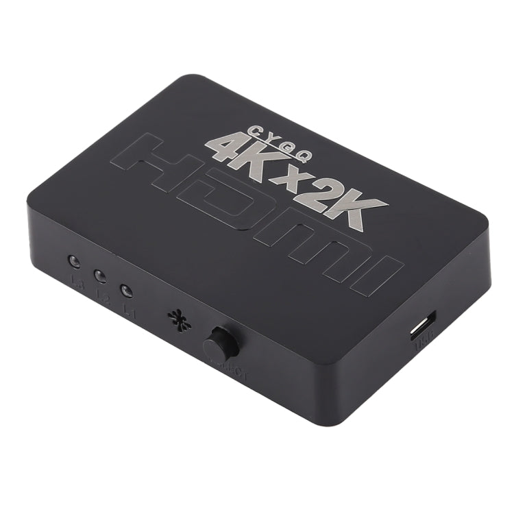 4K 3 Ports HDMI Switch with Remote Control - Switch by buy2fix | Online Shopping UK | buy2fix