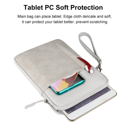 HAWEEL Splash-proof Pouch Sleeve Tablet Bag for iPad mini, 7.9-8.4 inch Tablets(Light Grey) - Protective Bag by HAWEEL | Online Shopping UK | buy2fix
