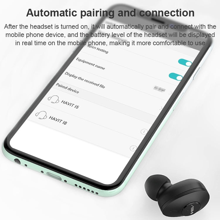 AIN MK-X18S USB Car Single Wireless Bluetooth Earphone with Charging Box, Support HD Call & Siri & Automatic Pairing (White) - Bluetooth Earphone by AIN | Online Shopping UK | buy2fix