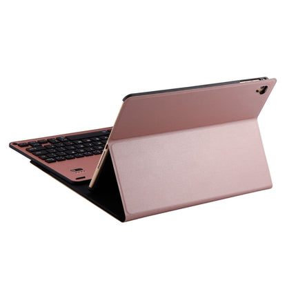 FT-1038B Detachable Bluetooth 3.0 Aluminum Alloy Keyboard + Lambskin Texture Leather Tablet Case for iPad Air / Air 2 / iPad Pro 9.7 inch, with Water Repellent / Three-gear Angle Adjustment / Magnetic / Sleep Function (Pink) - For iPad Pro by buy2fix | Online Shopping UK | buy2fix