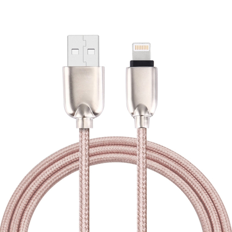 1m Woven 108 Copper Cores 8 Pin to USB Data Sync Charging Cable for iPhone, iPad(Pink) - Normal Style Cable by buy2fix | Online Shopping UK | buy2fix