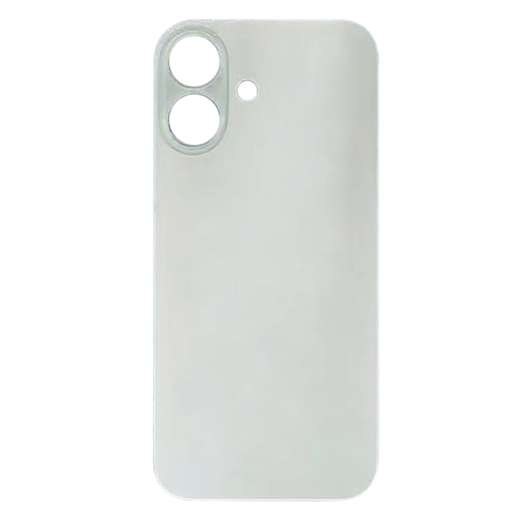 For iPhone 16 Easy Replacement Big Camera Hole Glass Back Battery Cover(White) -  by buy2fix | Online Shopping UK | buy2fix