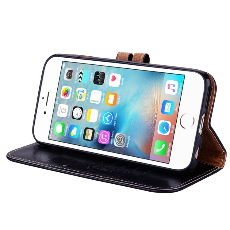 For iPhone 6 Plus & 6s Plus Business Style Oil Wax Texture Horizontal Flip Leather Case with Holder & Card Slots & Wallet (Black) - More iPhone Cases by buy2fix | Online Shopping UK | buy2fix