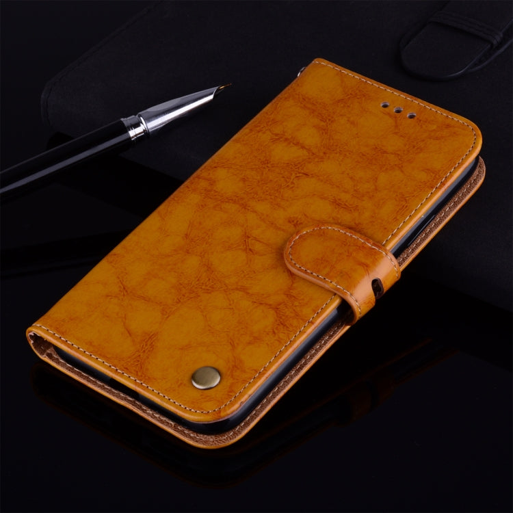 For iPhone 6 Plus & 6s Plus Business Style Oil Wax Texture Horizontal Flip Leather Case with Holder & Card Slots & Wallet (Yellow) - More iPhone Cases by buy2fix | Online Shopping UK | buy2fix