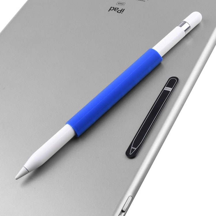 Magnetic Sleeve Silicone Holder Grip Set for Apple Pencil (Blue) - Pencil Accessories by buy2fix | Online Shopping UK | buy2fix