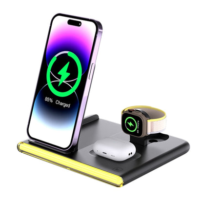 C27 15W 4 in 1 Foldable Magnetic Wireless Charger with Ambient Light (Black) - Wireless Charger by buy2fix | Online Shopping UK | buy2fix