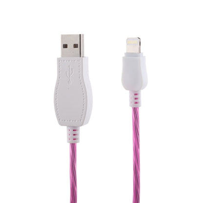 LED Flowing Light 1m USB to 8 Pin Data Sync Charge Cable for iPhone, iPad(Magenta) - Normal Style Cable by buy2fix | Online Shopping UK | buy2fix