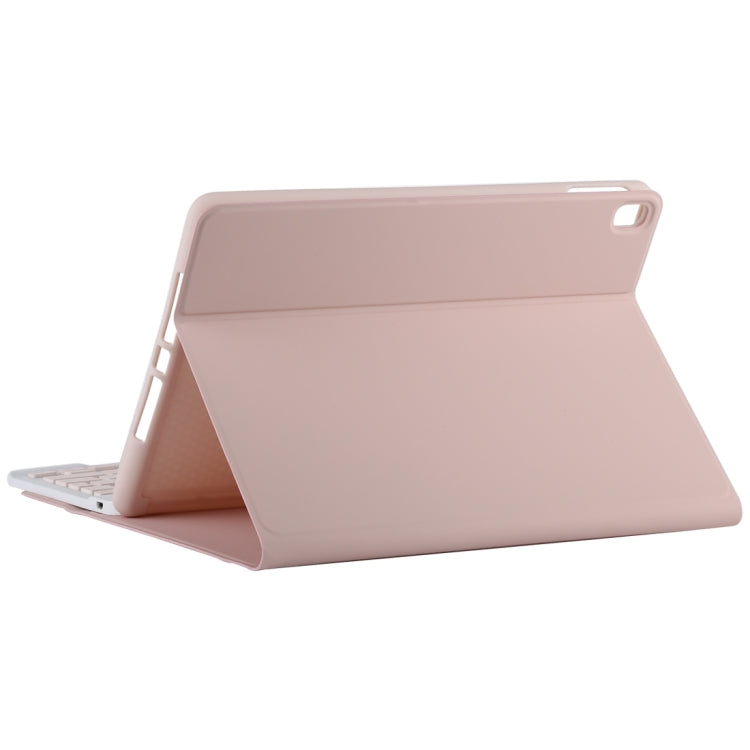 TG11B Detachable Bluetooth Pink Keyboard + Microfiber Leather Tablet Case for iPad Pro 11 inch (2020), with Pen Slot & Holder (Pink) - For iPad Pro by buy2fix | Online Shopping UK | buy2fix