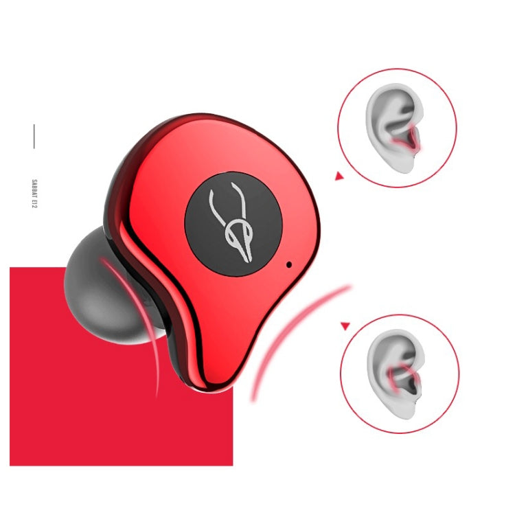 Sabbat E12 Portable In-ear Bluetooth V5.0 Earphone with Wireless Charging Box, Wireless Charging Model, For iPhone, Galaxy, Huawei, Xiaomi, HTC and Other Smartphones(Red) - Bluetooth Earphone by Sabbat | Online Shopping UK | buy2fix