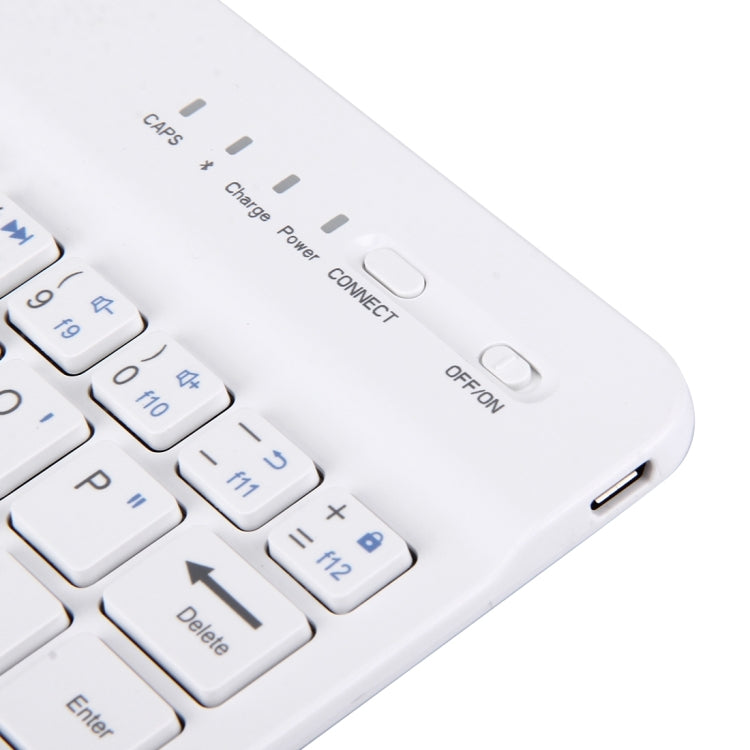 Portable Bluetooth Wireless Keyboard, Compatible with 10 inch Tablets with Bluetooth Functions (White) - Universal Keyboard by buy2fix | Online Shopping UK | buy2fix