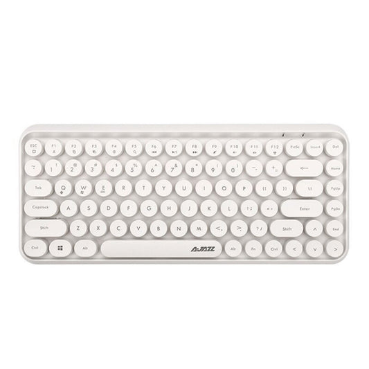 Ajazz 308I Tablet Mobile Phone Computer Household Office Wireless Keyboard(White) - Wireless Keyboard by buy2fix | Online Shopping UK | buy2fix