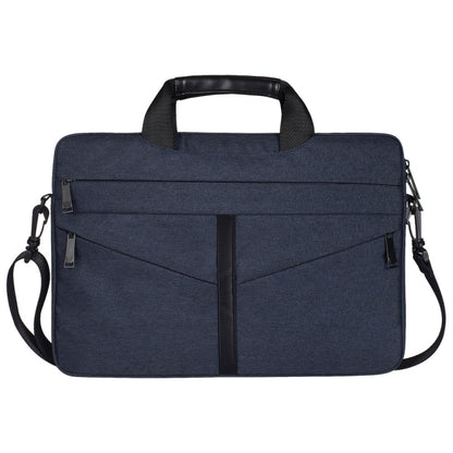 14.1 inch Breathable Wear-resistant Fashion Business Shoulder Handheld Zipper Laptop Bag with Shoulder Strap (Navy Blue) - 14.1 inch by buy2fix | Online Shopping UK | buy2fix