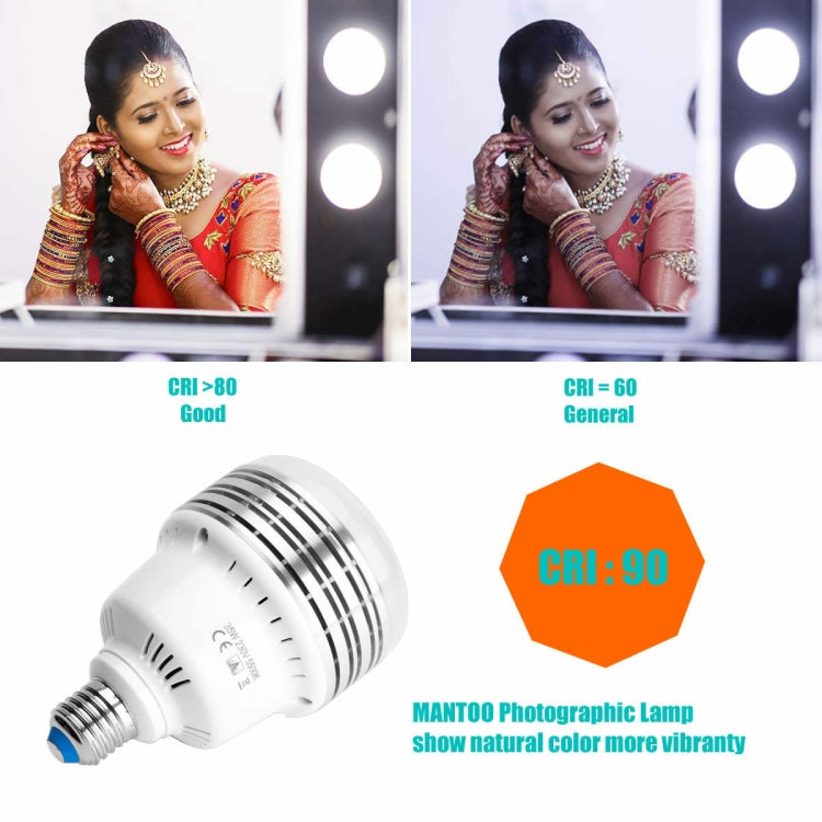 MANTOO PGL35 35W 120V 5500K 3900LM LED Light Bulb for Photography Lighting - LED Blubs & Tubes by MANTOO | Online Shopping UK | buy2fix