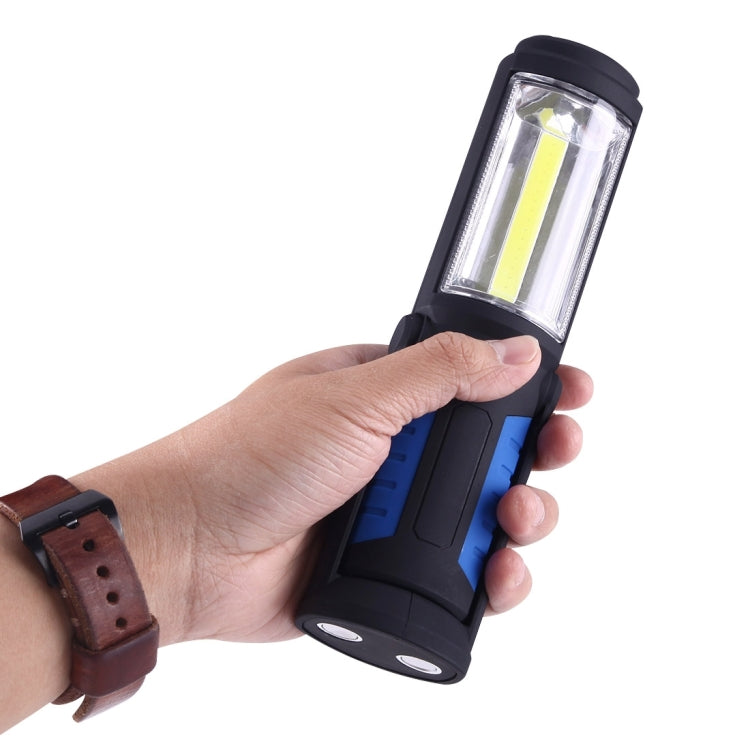 PR5W-1 5W COB+1W F8 IP43 Waterproof White Light LED Torch Work Light , 400 LM Multi-function USB Charging Portable Emergency Work Stand Light with Magnetic & 360 Degrees Swivel Hook(Blue) - LED Flashlight by buy2fix | Online Shopping UK | buy2fix