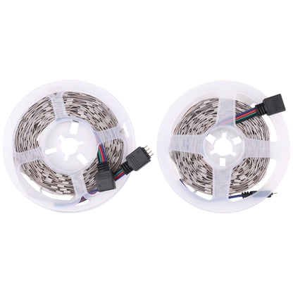 2pcs Bare Board 5050 SMD RGB LED Rope Light, 30 LED/m, Length: 5m, 12V 2A 100-240V, with 24 Keys Doodle Controller (UK Plug) - Bare Board Light by buy2fix | Online Shopping UK | buy2fix