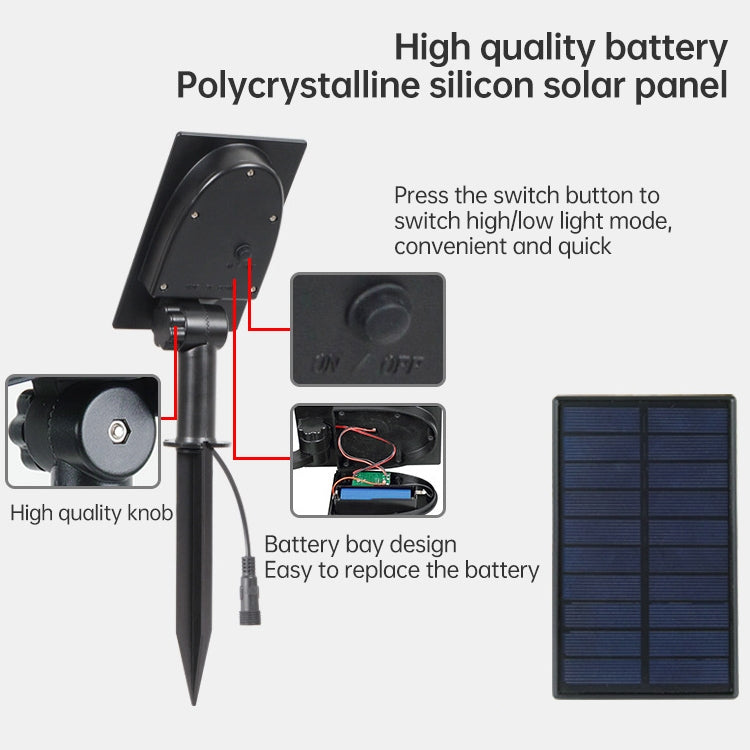 6W One for Two Solar Spotlight Outdoor IP65 Waterproof Light Control Induction Lawn Lamp, Luminous Flux: 300-400lm (White Light) - Solar Lights by buy2fix | Online Shopping UK | buy2fix