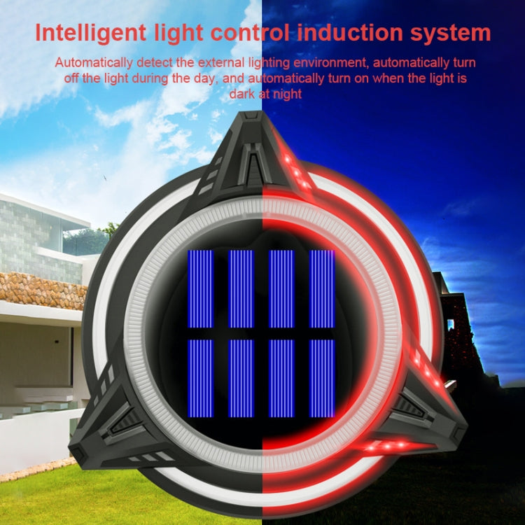 TG-JG00129 10 LEDs Triangular Flying Saucer Long Tube Solar Outdoor Waterproof Plastic Garden Decorative Ground Plug Light Intelligent Light Control Buried Light, Colorful Dimming - Solar Lights by buy2fix | Online Shopping UK | buy2fix