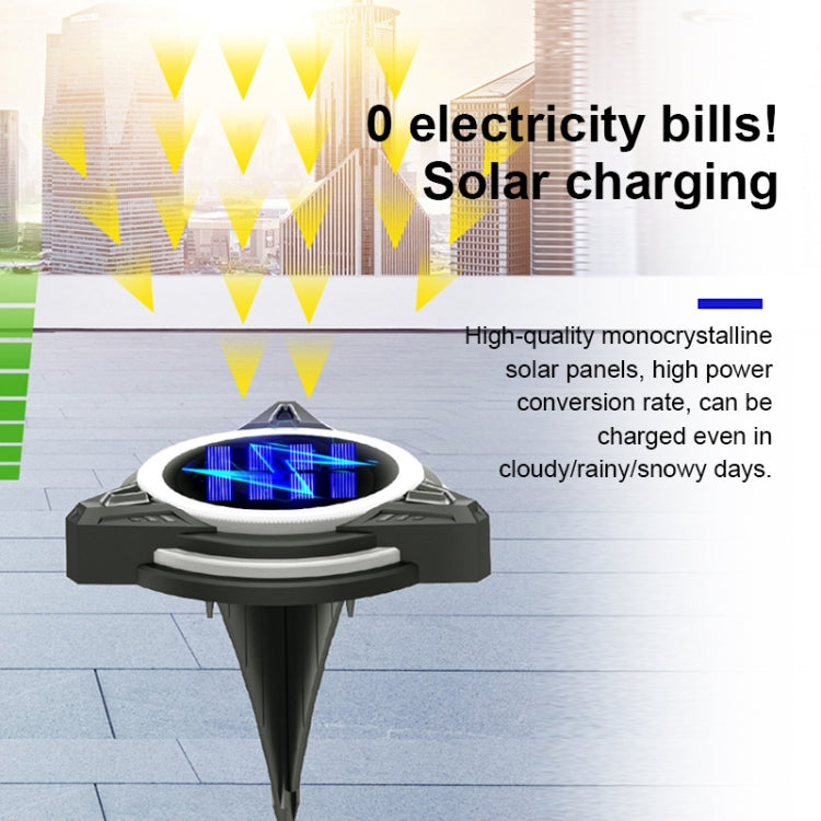 TG-JG00128 8 LEDs Spotted Long Tube Solar Outdoor Waterproof Plastic Garden Decorative Ground Plug Light Intelligent Light Control Buried Light, Colorful Dimming - Solar Lights by buy2fix | Online Shopping UK | buy2fix