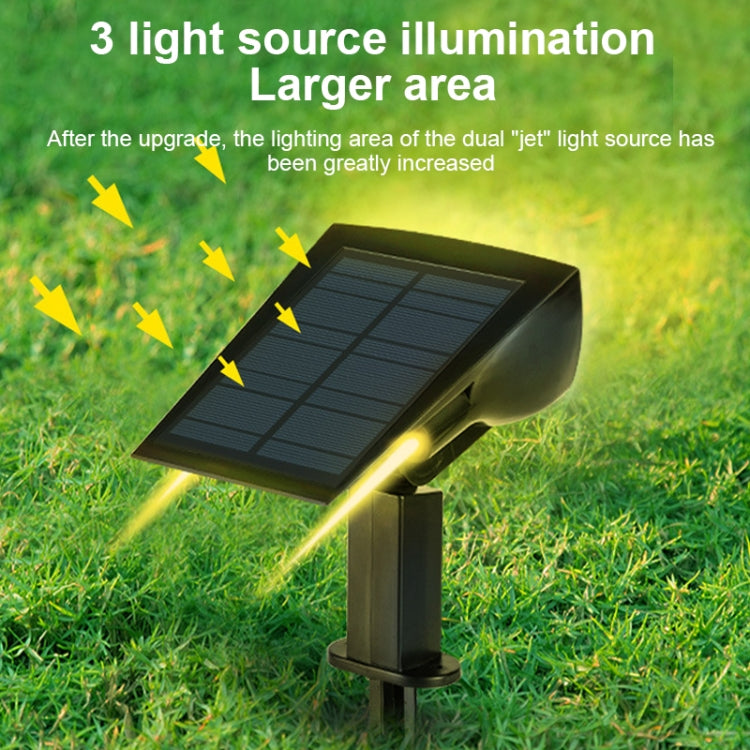 Solar Projection Light Outdoor IP65 Waterproof LED Landscape Garden Ground Plug Light Decorative Lawn Lamp (White Light) - Solar Lights by buy2fix | Online Shopping UK | buy2fix