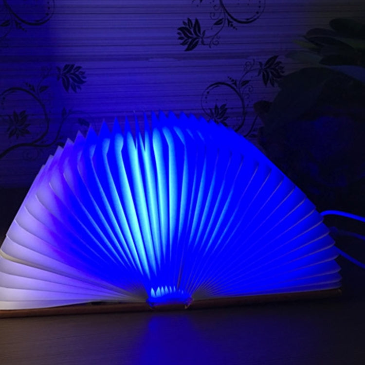 Foldable Pages RGB + Warm White Light Book Shape LED Light, Creative Portable USB Charging Small Size Night Light(Blue) - Night Lights by buy2fix | Online Shopping UK | buy2fix