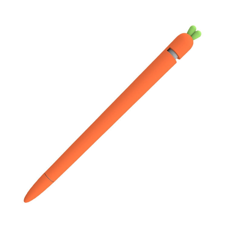 LOVE MEI For Apple Pencil 1 Carrot Shape Stylus Pen Silicone Protective Case Cover (Orange) - Pencil Accessories by LOVE MEI | Online Shopping UK | buy2fix