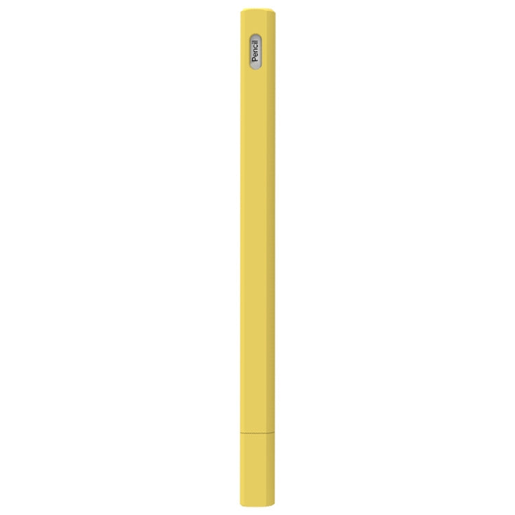 LOVE MEI For Apple Pencil 2 Triangle Shape Stylus Pen Silicone Protective Case Cover(Yellow) - Pencil Accessories by LOVE MEI | Online Shopping UK | buy2fix