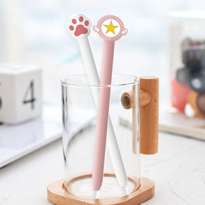 Cute Cartoon Silicone Protective Cover for Apple Pencil 1(Five-pointed Star Pink) - Pencil Accessories by buy2fix | Online Shopping UK | buy2fix