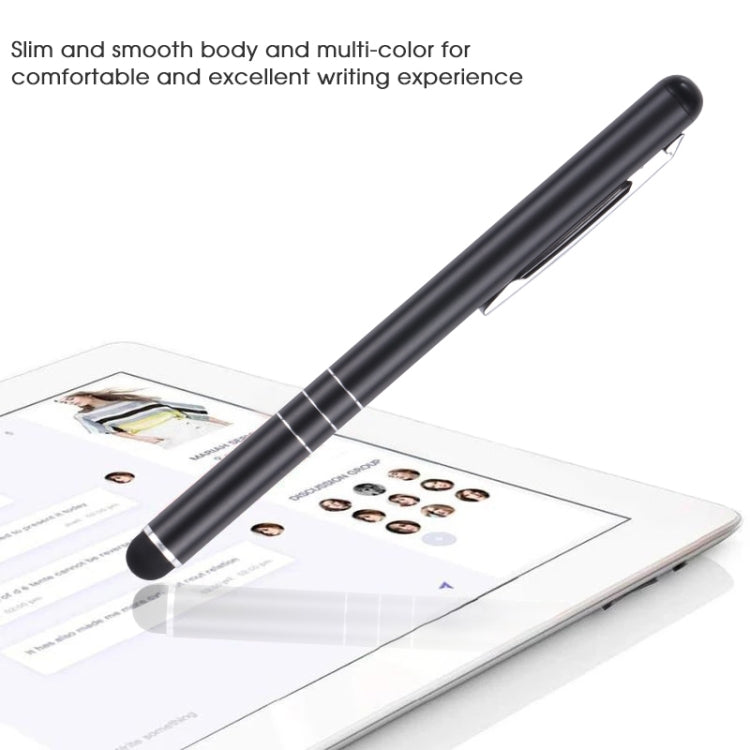 Universal Three Rings Mobile Phone Writing Pen (Black) - Stylus Pen by buy2fix | Online Shopping UK | buy2fix