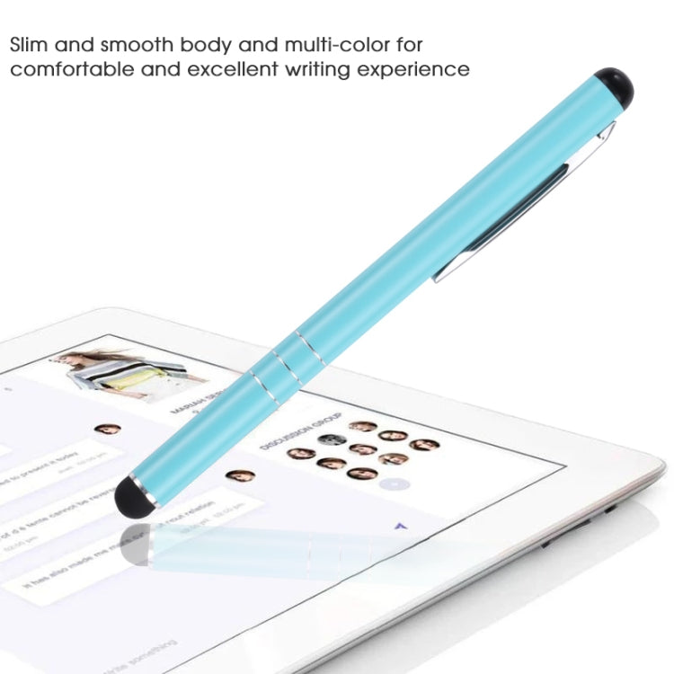 Universal Three Rings Mobile Phone Writing Pen (Sky Blue) - Stylus Pen by buy2fix | Online Shopping UK | buy2fix