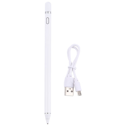 Pencil Universal Rechargeable Active Capacitive Stylus Pen with Magnetic Cap(White) - Stylus Pen by buy2fix | Online Shopping UK | buy2fix