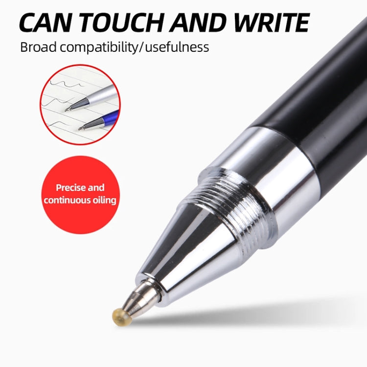 Pt360 2 in 1 Universal Silicone Disc Nib Stylus Pen with Common Writing Pen Function (Black) - Stylus Pen by buy2fix | Online Shopping UK | buy2fix