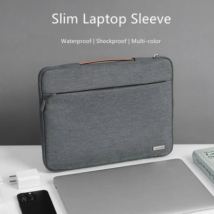 For 13 inch Laptop Zipper Waterproof  Handheld Sleeve Bag (Grey) - 13.3 inch by buy2fix | Online Shopping UK | buy2fix