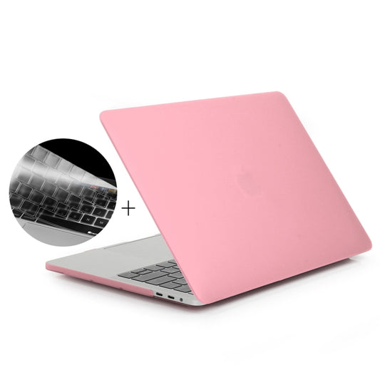 ENKAY Hat-Prince 2 in 1 Frosted Hard Shell Plastic Protective Case + US Version Ultra-thin TPU Keyboard Protector Cover for 2016 New MacBook Pro 13.3 inch with Touchbar (A1706)(Pink) - MacBook Pro Cases by ENKAY | Online Shopping UK | buy2fix