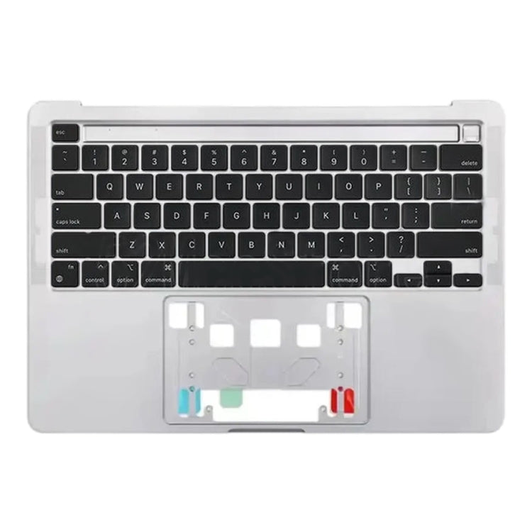 For Macbook Pro 13 inch 2021 A2338 C-side Cover + US Edition Key Board (Silver) - Bottom Cover by buy2fix | Online Shopping UK | buy2fix