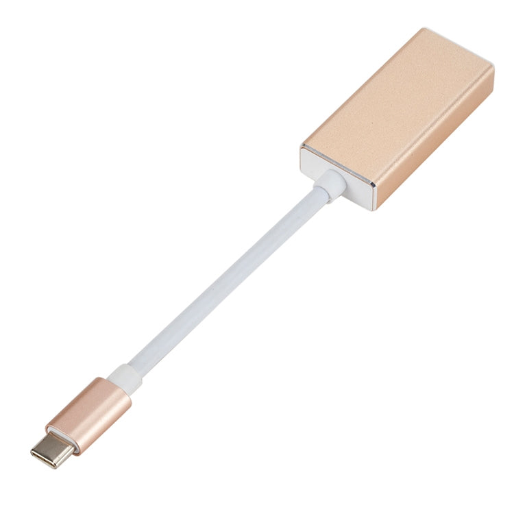 USB-C / Type-C 3.1 Male to DP Female HD Converter, Length: 12cm (Gold) - Cable & Adapter by buy2fix | Online Shopping UK | buy2fix