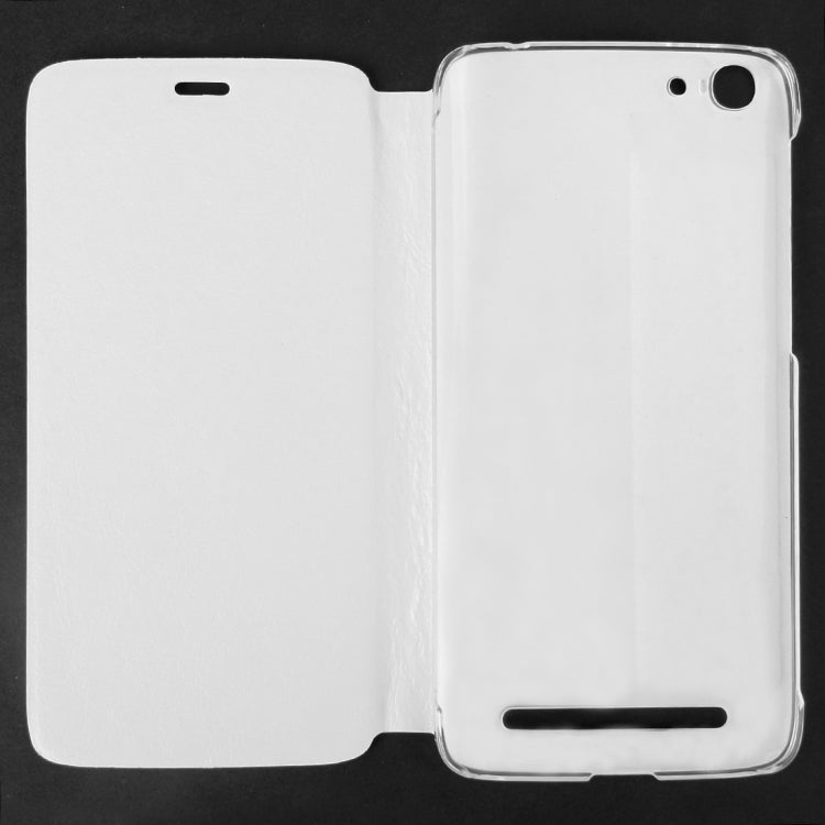 Horizontal Flip Leather Case with Holder for DOOGEE Y200(White) - More Brand by buy2fix | Online Shopping UK | buy2fix