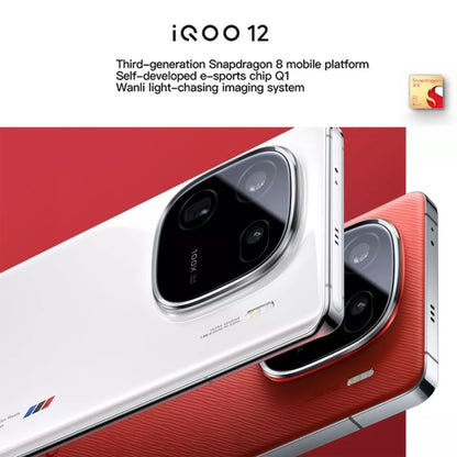 vivo iQOO 12, Triple Back Cameras, 16GB+1TB, Face ID / Fingerprint Identification, 6.78 inch Android 14 OriginOS 4 Snapdragon 8 Gen 3 Octa Core, OTG, NFC, Network: 5G, Support Google Play (White) - vivo by vivo | Online Shopping UK | buy2fix