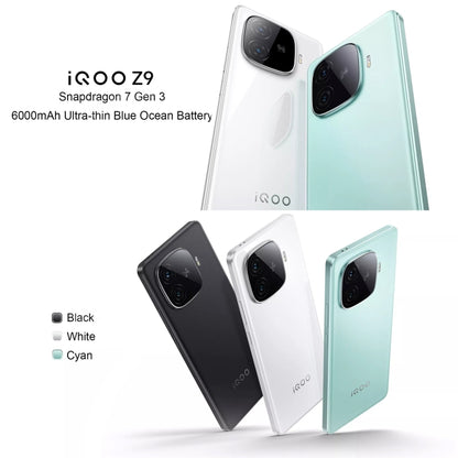 vivo iQOO Z9, Dual Back Cameras, 12GB+256GB, Face ID Screen Fingerprint Identification, 6.78 inch Android 14.0 OriginOS 4 Snapdragon 7 Gen 3 Octa Core 2.63GHz, OTG, NFC, Network: 5G, Support Google Play (Mint Green) - vivo by vivo | Online Shopping UK | buy2fix