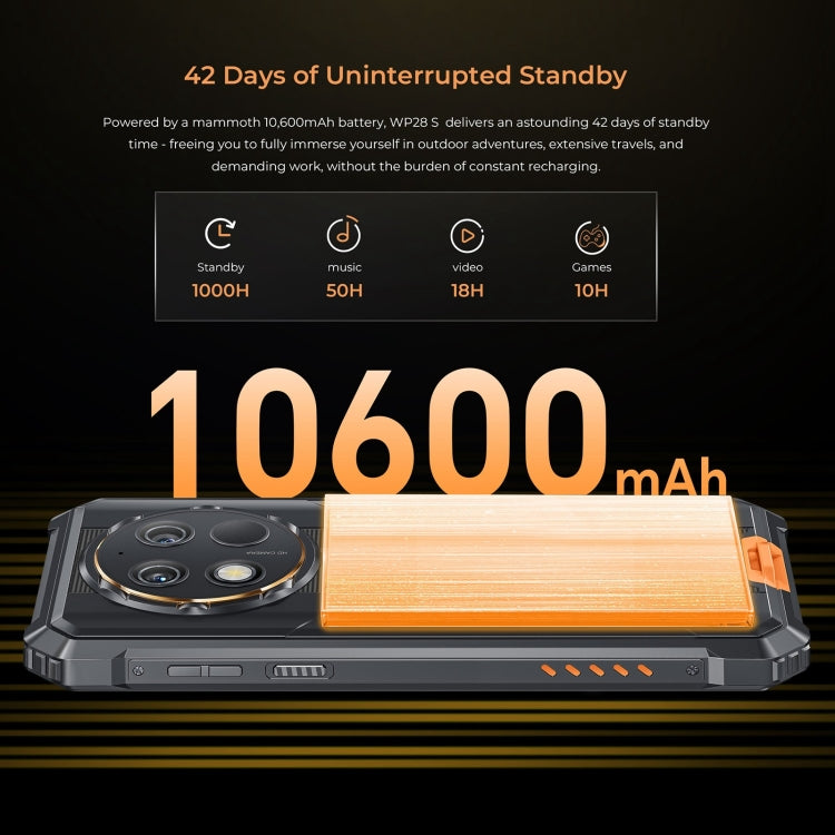 [HK Warehouse] Oukitel WP28 S IP68/IP69K Rugged Phone, 4GB+128GB, Fingerprint, 6.52 inch Unisoc T606 Octa-core, NFC, OTG, Network: 4G (Orange) - Other by OUKITEL | Online Shopping UK | buy2fix