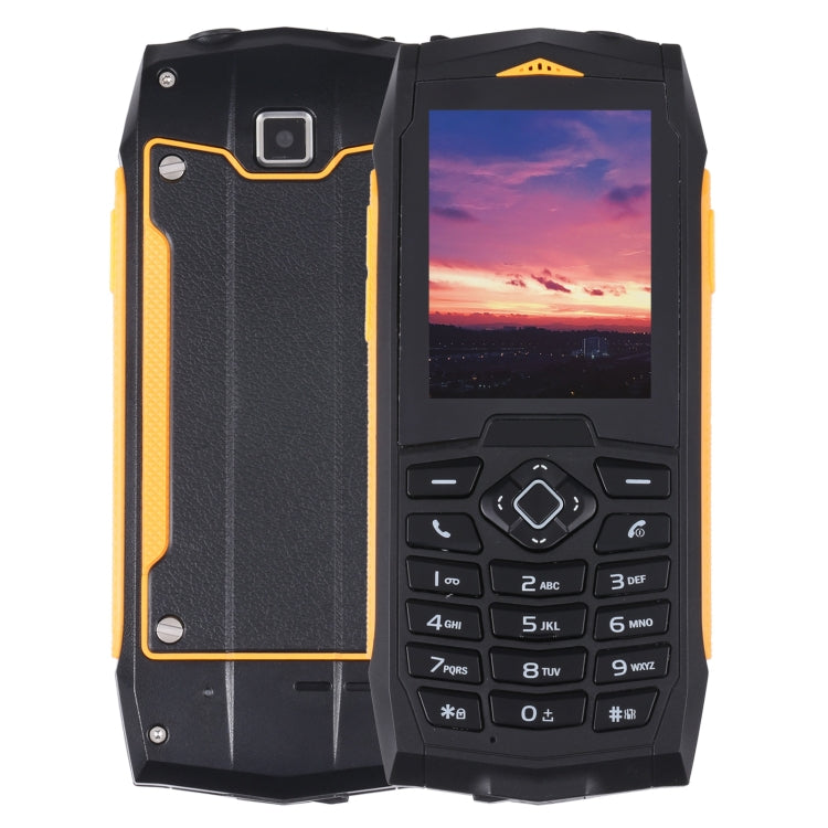 Rugtel R1C Rugged Phone, IP68 Waterproof Dustproof Shockproof, 2.4 inch, MTK6261D, 2000mAh Battery, SOS, FM, Dual SIM(Yellow) - Others by Rugtel | Online Shopping UK | buy2fix