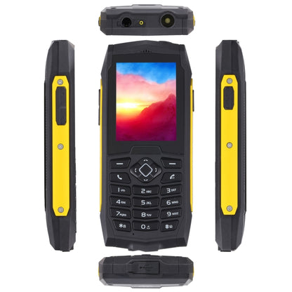 Rugtel R1D Rugged Phone, IP68 Waterproof Dustproof Shockproof, 2.4 inch, MTK6261D, 2000mAh Battery, Loud Box Speaker, FM, Network: 2G, Dual SIM(Yellow) - Others by Rugtel | Online Shopping UK | buy2fix