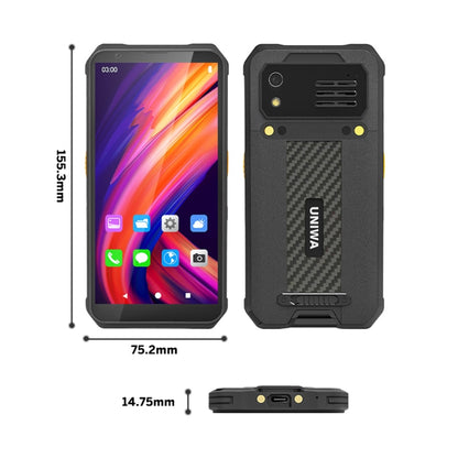 UNIWA M512 Standard Rugged Phone, 4GB+64GB, IP65 Waterproof Dustproof Shockproof, 4100mAh Battery, 5.7 inch Android 12 MTK6762 Octa Core up to 2.0GHz, Network: 4G, NFC (Black) - UNIWA by UNIWA | Online Shopping UK | buy2fix