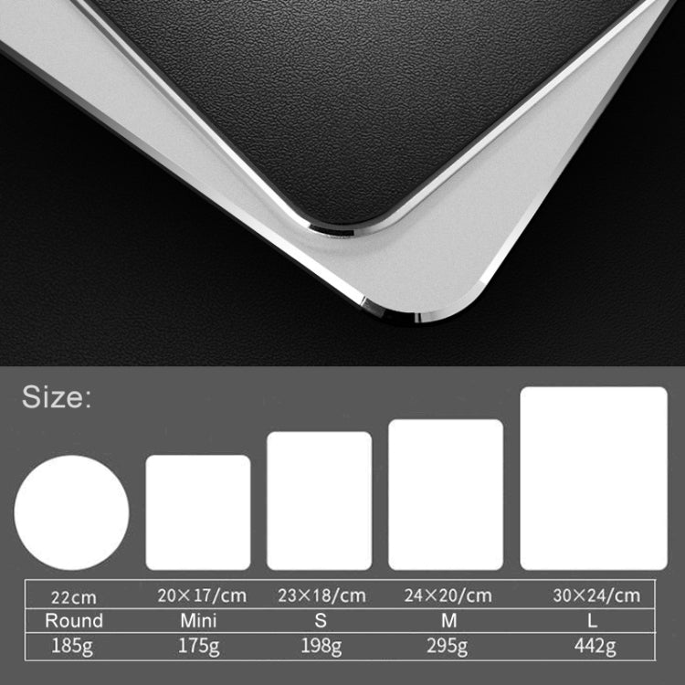 Aluminum Alloy Double-sided Non-slip Mat Desk Mouse Pad, Size : L(Silver) - Mouse Pads by buy2fix | Online Shopping UK | buy2fix