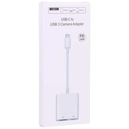 S-211 2 in 1 USB-C / Type-C Male to Type-C + USB Female Camera Adapter - Converter & Adapter by buy2fix | Online Shopping UK | buy2fix