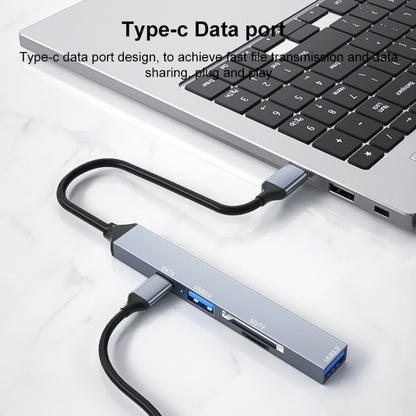 ADS-806C 5 in 1 USB-C / Type-C to USB 3.0 + USB-C / Type-C + SD/TF + USB2.0 HUB Docking Station - USB HUB by buy2fix | Online Shopping UK | buy2fix