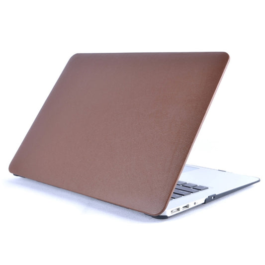 For MacBook Air 13.3 inch A1466 2012-2017 / A1369 2010-2012 Laptop PU Leather Paste Case (Brown) - MacBook Air Cases by buy2fix | Online Shopping UK | buy2fix