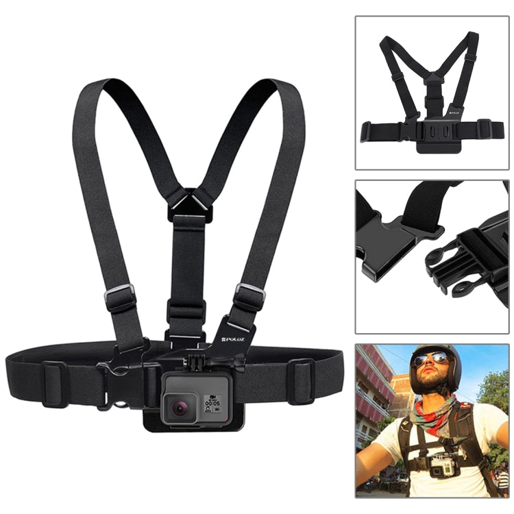 PULUZ 45 in 1 Accessories Ultimate Combo Kits with EVA Case (Chest Strap + Suction Cup Mount + 3-Way Pivot Arms + J-Hook Buckle + Wrist Strap + Helmet Strap + Surface Mounts + Tripod Adapter + Storage ...  for GoPro, Insta360, DJI and Other Action Cameras -  by PULUZ | Online Shopping UK | buy2fix