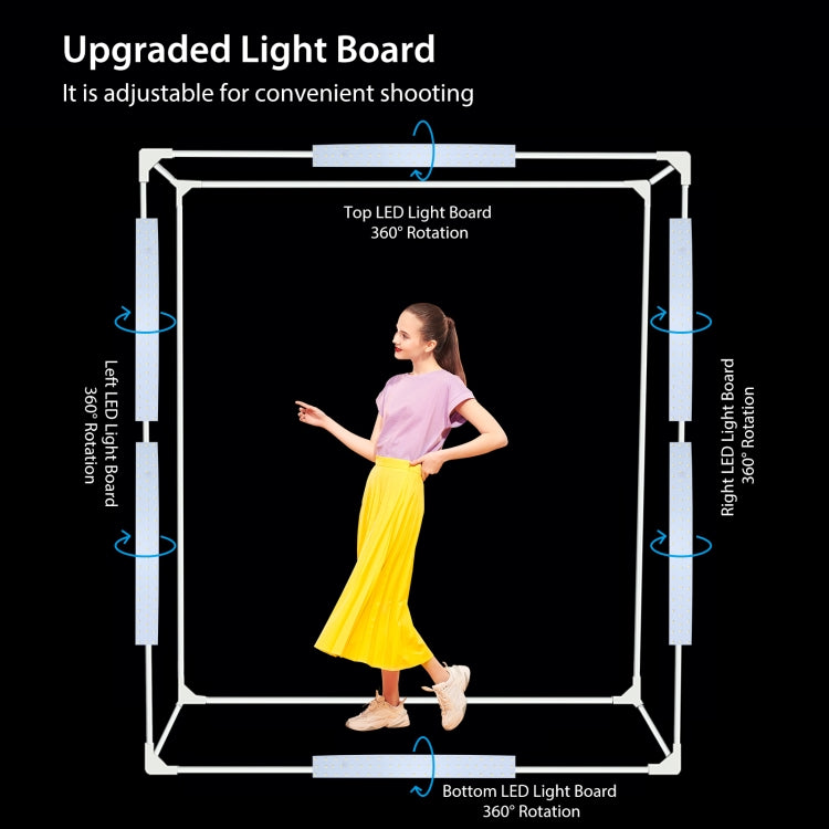 PULUZ 2m 240W 5500K Photo Light Studio Box Kit for Clothes / Adult Model Portrait(EU Plug) -  by PULUZ | Online Shopping UK | buy2fix