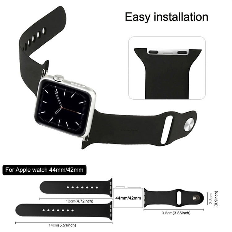 For Apple Watch Ultra 49mm & Watch Ultra 2 49mm / Series 9&8&7 45mm / SE 3&SE 2&6&SE&5&4 44mm / 3&2&1 42mm 3 in 1 Rubber Watch Band with Pin Buckle(White) - Watch Bands by buy2fix | Online Shopping UK | buy2fix