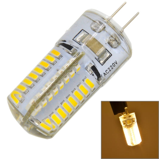 G4 4W 200LM  Silicone Corn Light Bulb, 64 LED SMD 3014, Warm White Light, AC 220V - LED Blubs & Tubes by buy2fix | Online Shopping UK | buy2fix